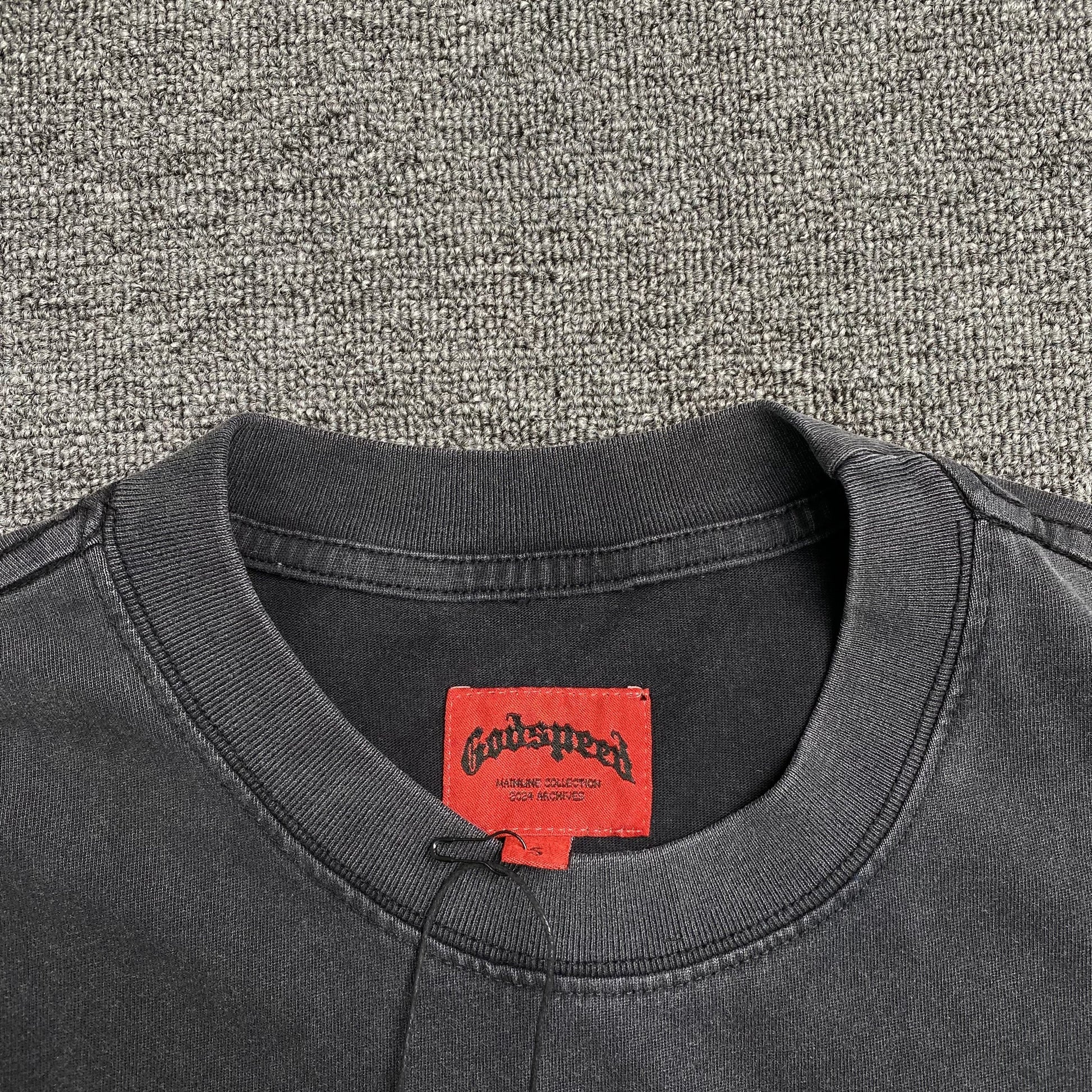 GODSPEED BALACLAVA SZN T-SHIRT WASHED BLACK - Phantom Kicks