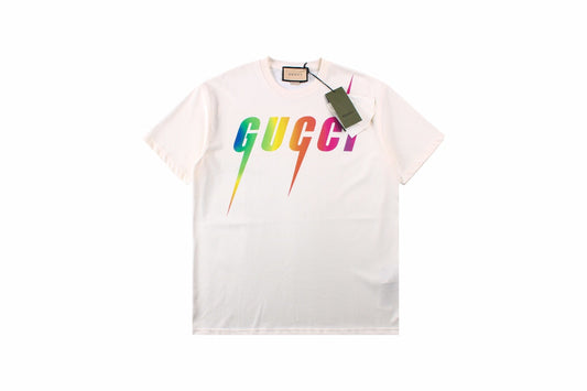 Gucci Rainbow Lightning T-Shirt (White) - Phantom Kicks