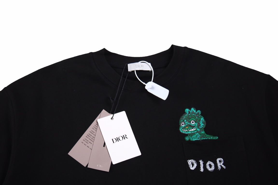 Dior Embroidered Lizard T-Shirt - Black - Phantom Kicks