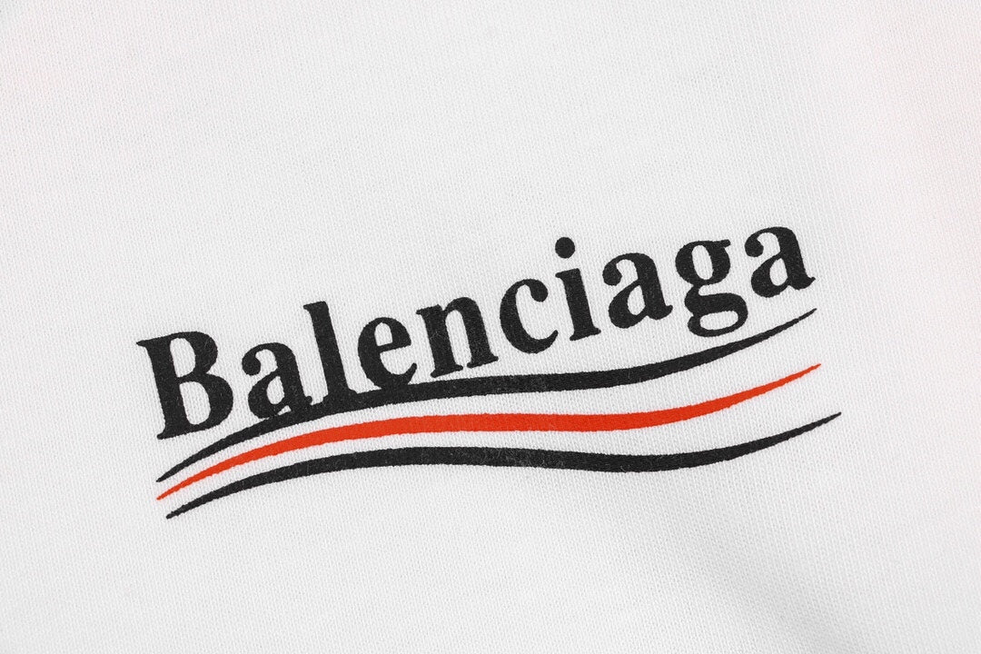 Balenciaga Wave Logo T-Shirt (White) - Phantom Kicks