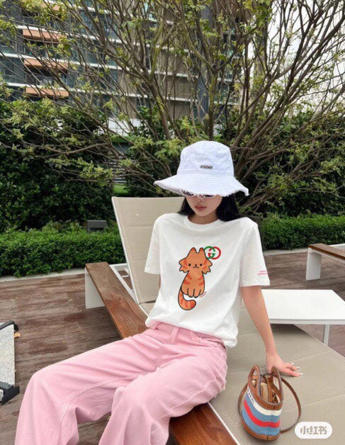 Gucci Cat Graphic T-Shirt (Cream) - Phantom Kicks
