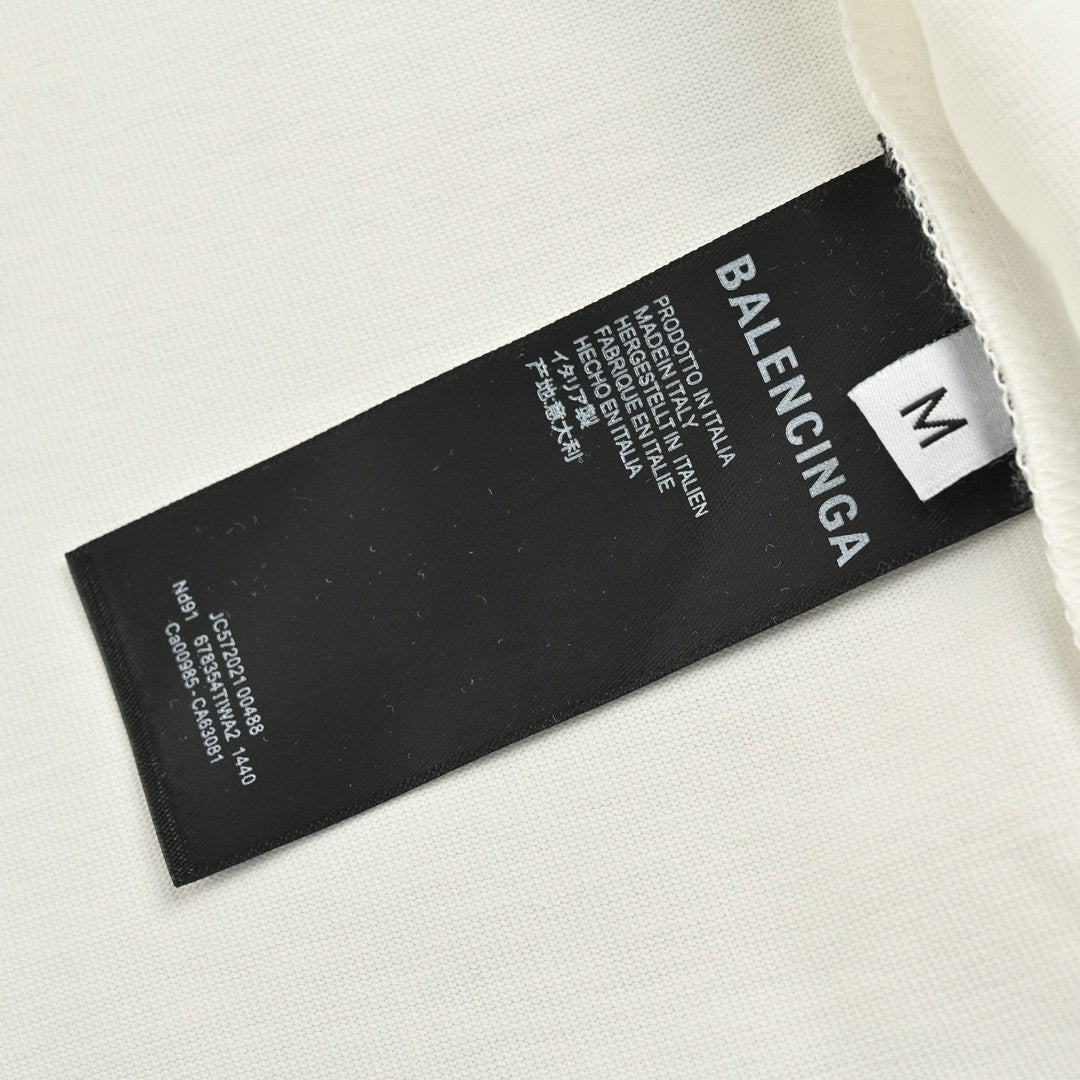 Balenciaga White T-Shirt with Paris Graphic - Phantom Kicks
