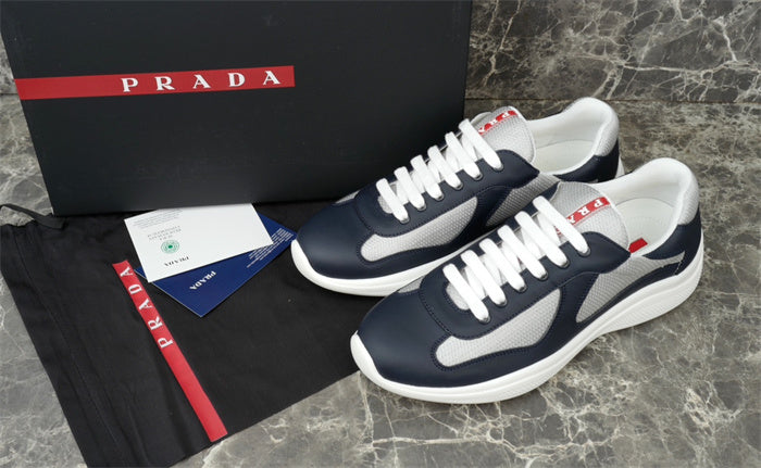PRADA AMERICA'S CUP LEATHER NAVY SILVER - Phantom Kicks