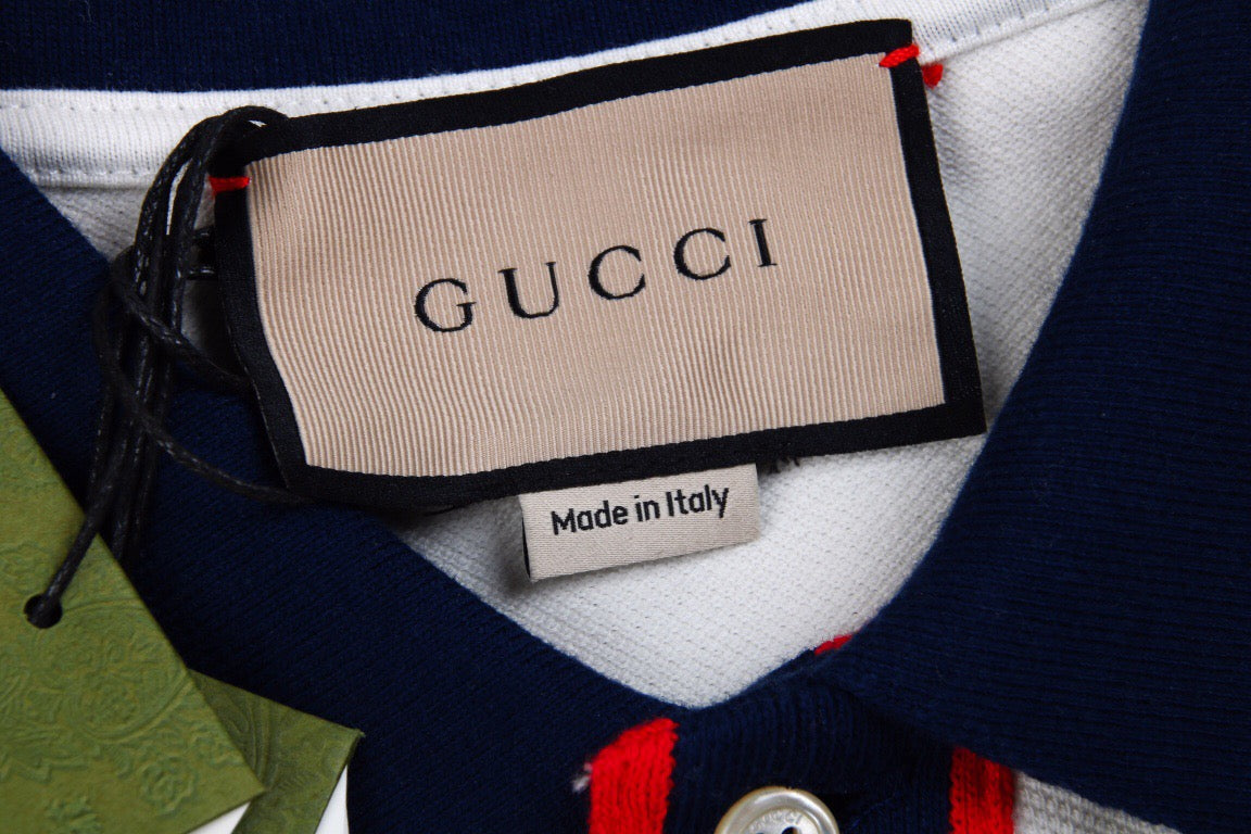 Gucci Polo Shirt with Web Collar (White) - Phantom Kicks
