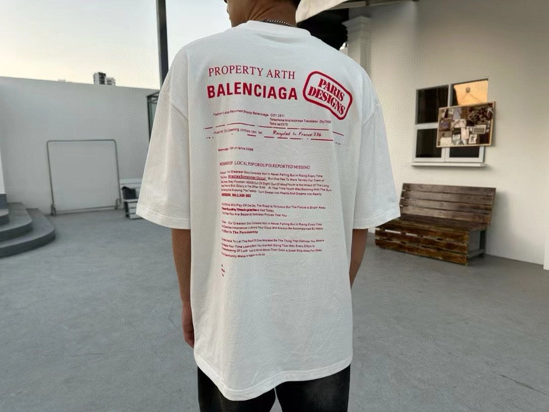 Balenciaga Stencil Logo T-Shirt (White) - Phantom Kicks