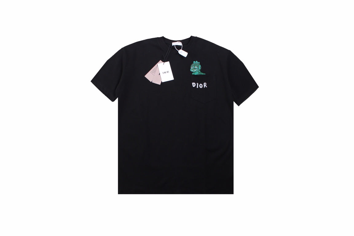 Dior Embroidered Lizard T-Shirt - Black - Phantom Kicks