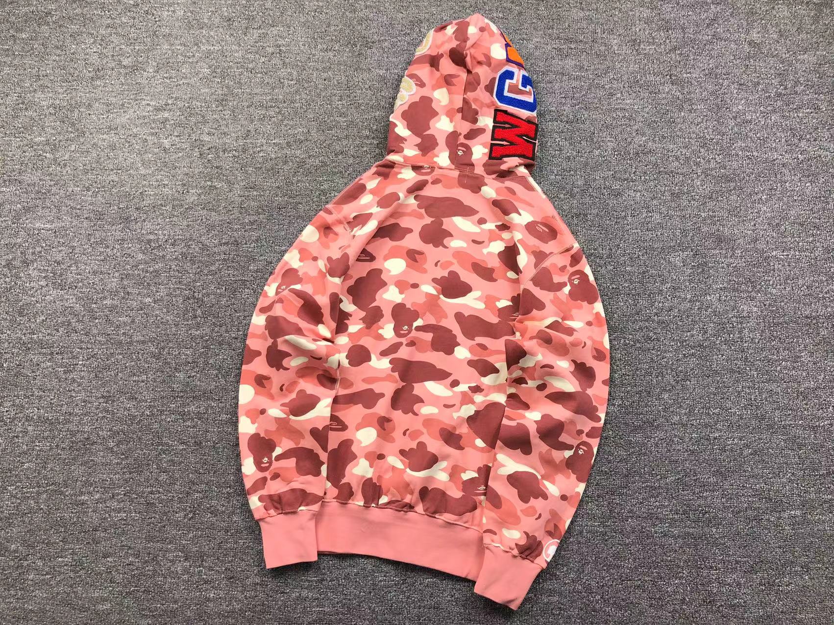 BAPE x BARBIE DOT CAMO SHARK FULL ZIP HOODIE PINK - Phantom Kicks