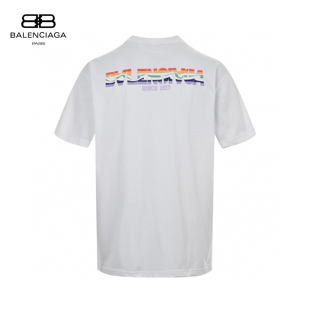 Balenciaga White T-Shirt with Mountain Graphic - Phantom Kicks