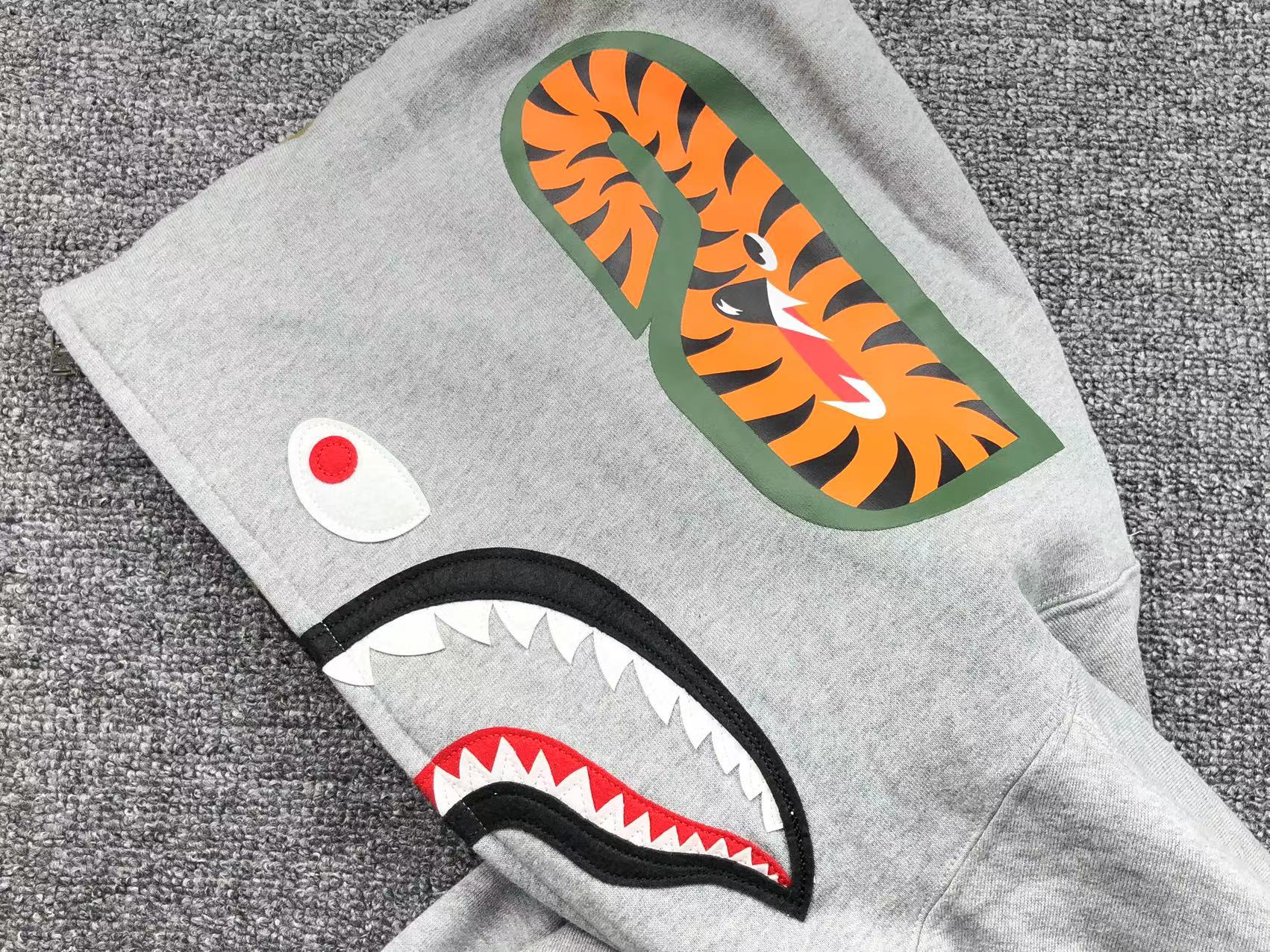 BAPE GREEN CAMO FULL ZIP HOODIE GREY - Phantom Kicks