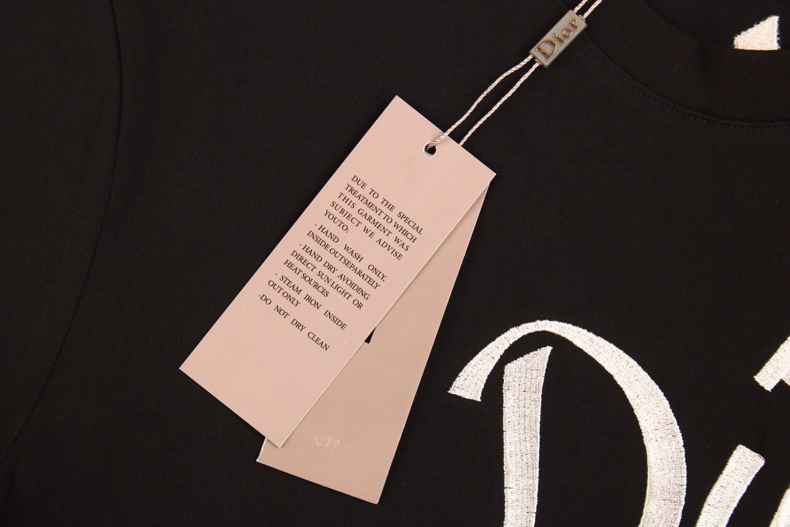 Dior Script Logo T-Shirt (Black) - Phantom Kicks