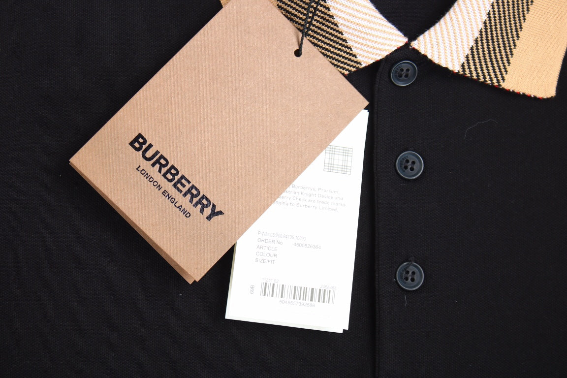 Burberry Polo Shirt (Black) - Phantom Kicks