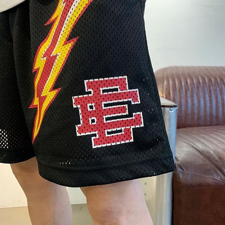 EE Shorts Black Red Lightning - Phantom Kicks