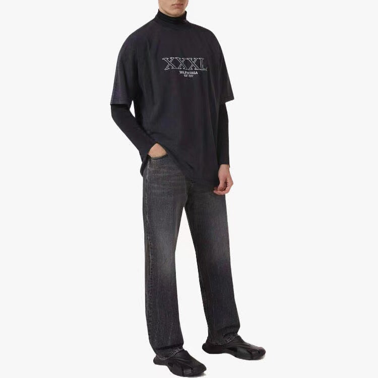 BALENCIAGA XXXL LOGO T-SHIRT BLACK - Phantom Kicks