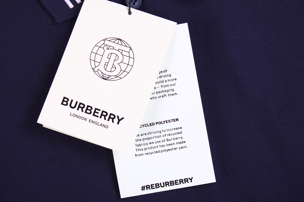 Burberry Polo Shirt with Striped Collar - Phantom Kicks