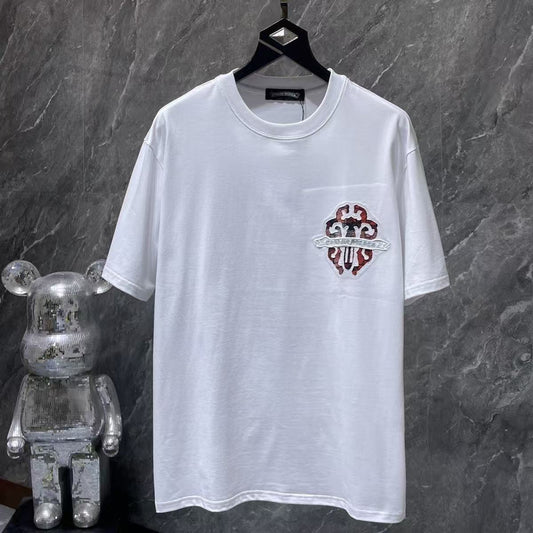 Chrome Hearts Classic Crewneck T-Shirt in White/Red