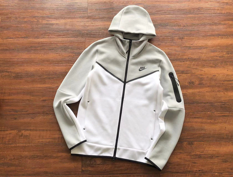 NIKE TECH FLEECE HOODIE x WHITE/GREY - Phantom Kicks