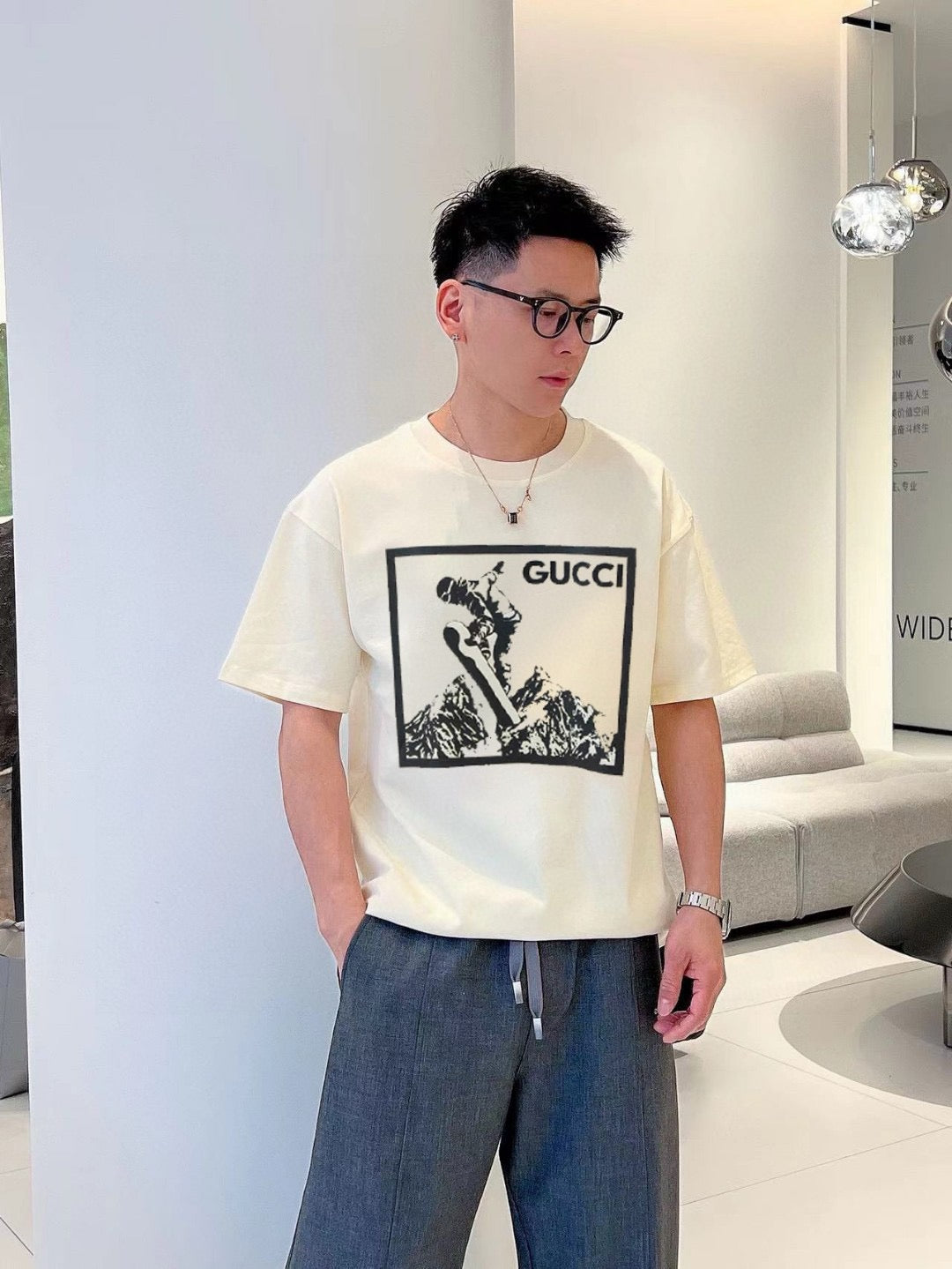 Gucci Snowboarder Graphic T-Shirt - Phantom Kicks