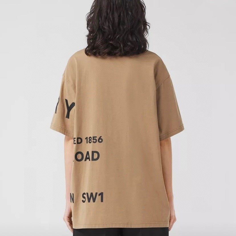 Burberry Beige T-Shirt with Graphic Text - Phantom Kicks