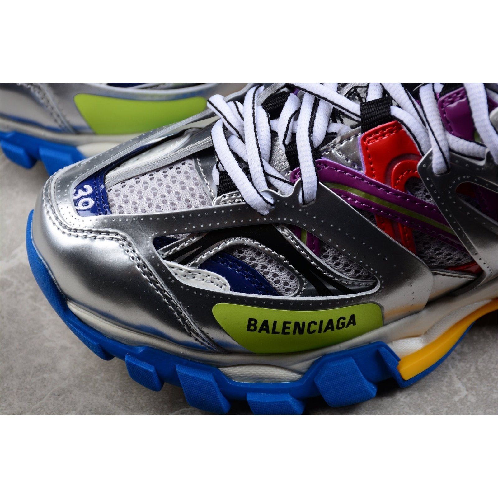 BALENCIAGA TRACK x LEATHER FREE WHITE SILVER MULTI - Phantom Kicks