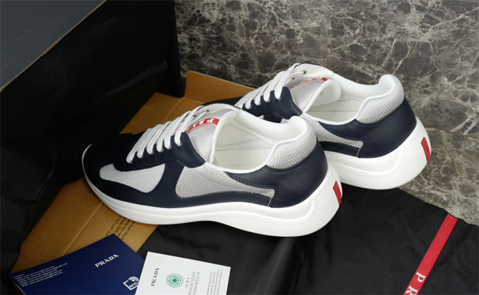 PRADA AMERICA'S CUP LEATHER NAVY SILVER - Phantom Kicks