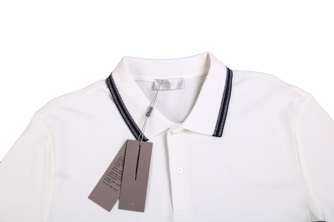 Christian Dior "Striped Logo" Polo Shirt - Phantom Kicks