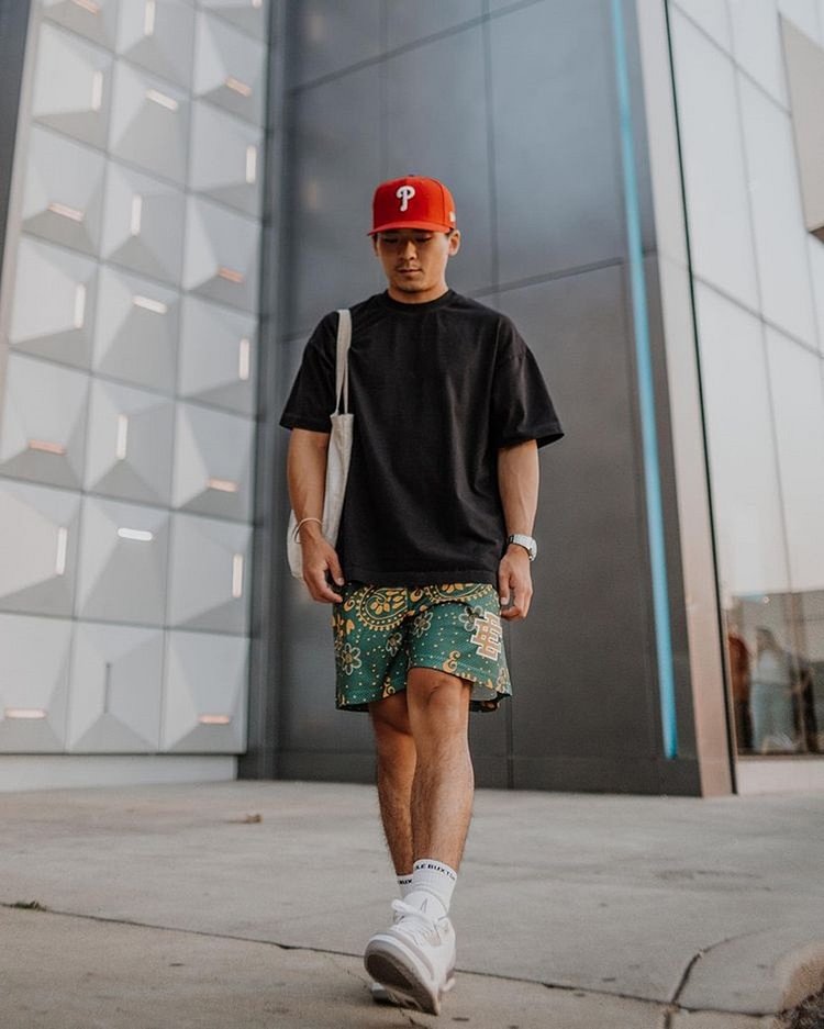EE Basic Short Green Paisley - Phantom Kicks