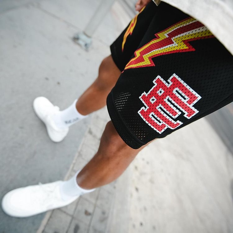 EE Shorts Black Red Lightning - Phantom Kicks
