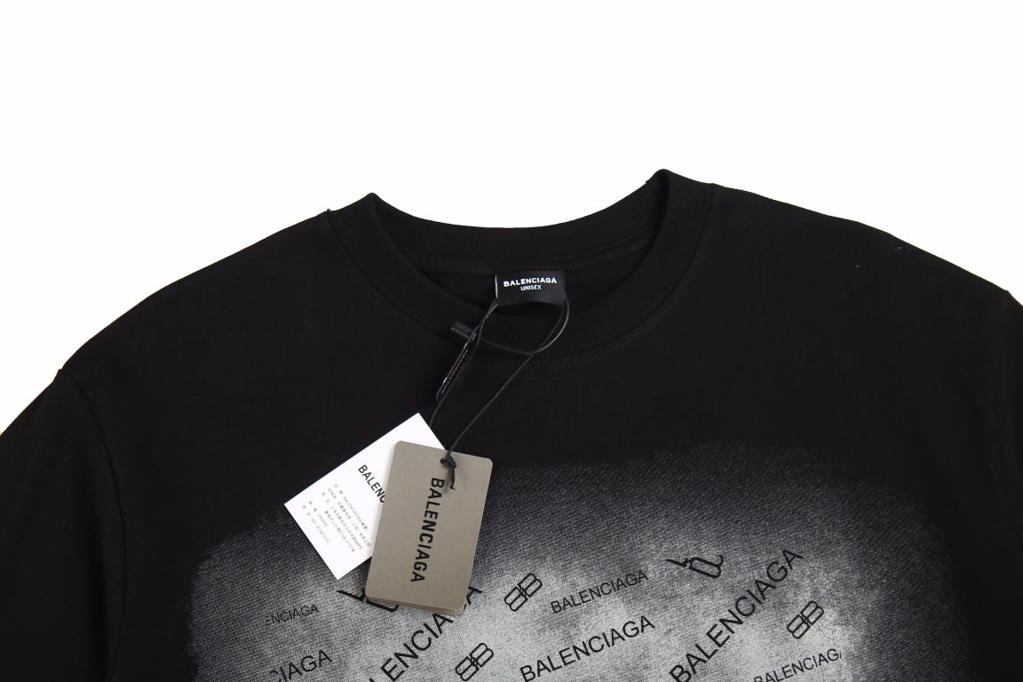 BALENCIAGA SPRAY LOGO T-SHIRT BLACK - Phantom Kicks