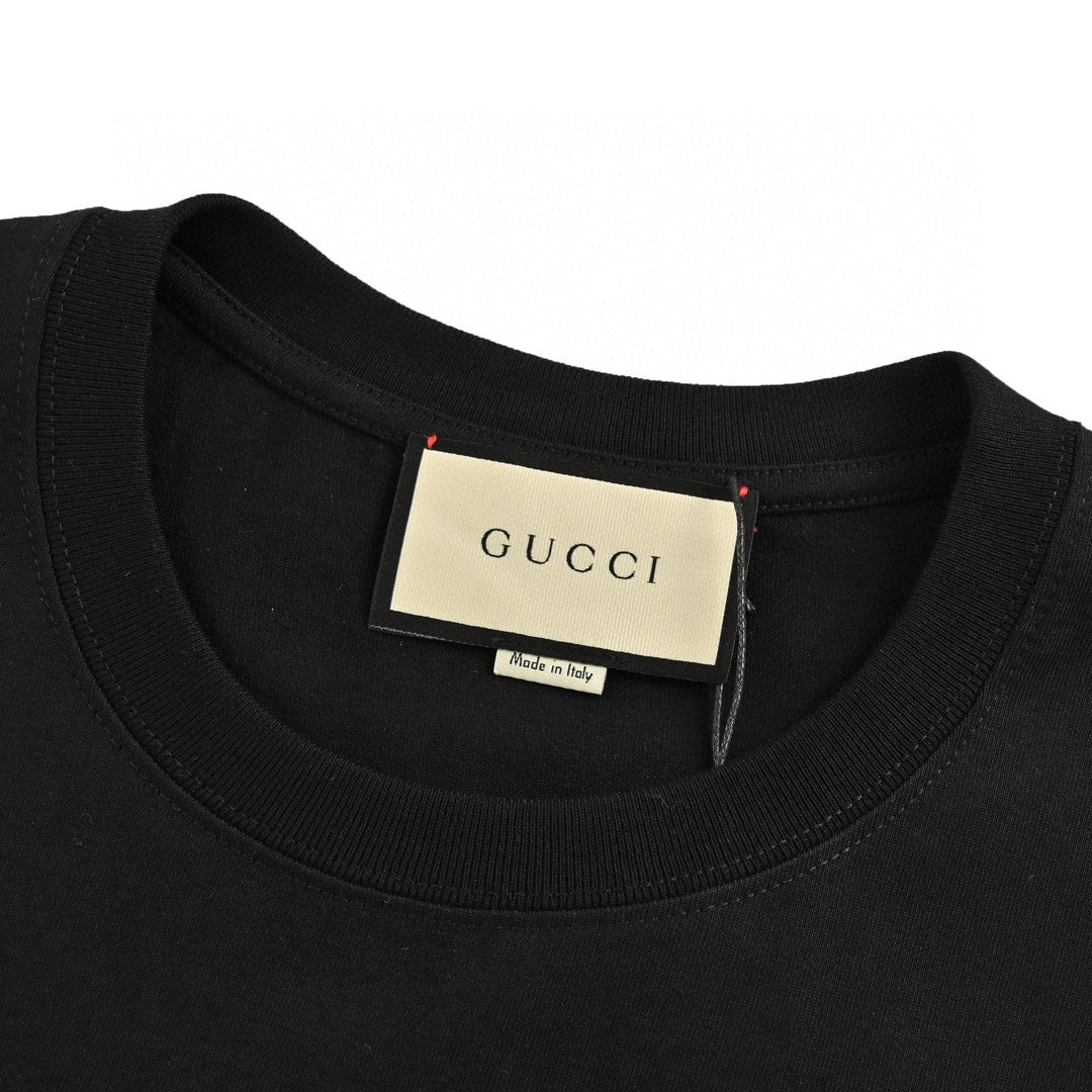 Gucci Black T-Shirt with Pink Dinosaur Graphic - Phantom Kicks