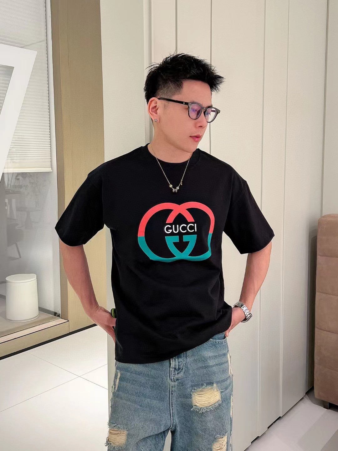 Gucci Interlocking GG Black T-Shirt - Phantom Kicks