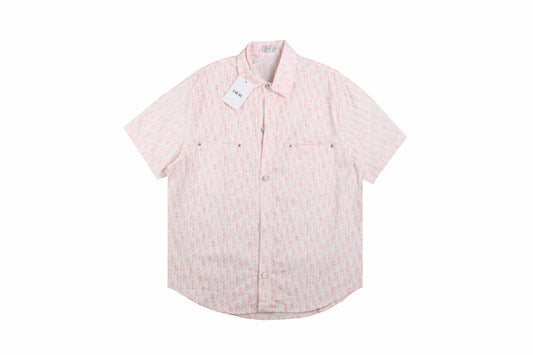 Dior Monogram Shirt (Pink/White) - Phantom Kicks