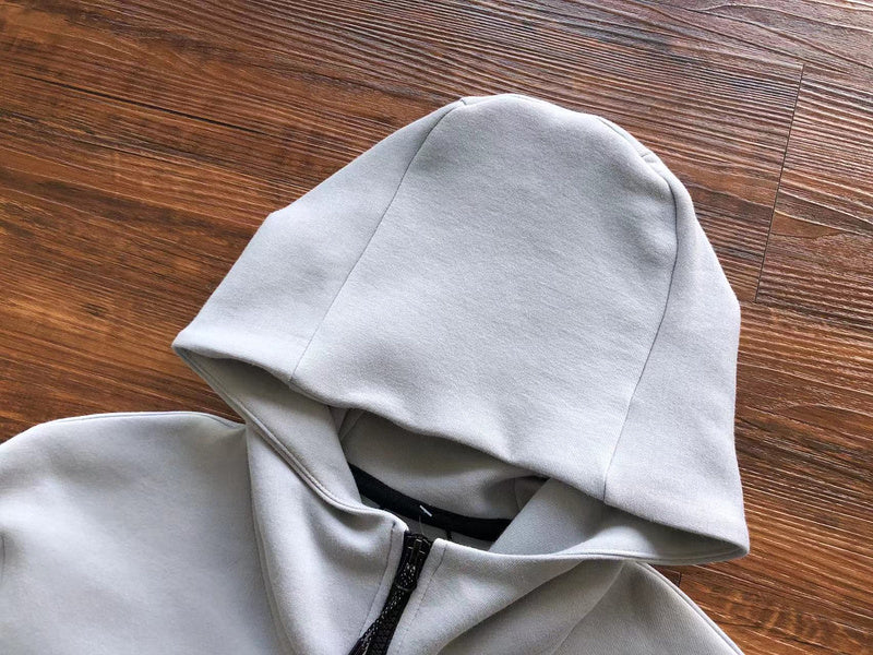 NIKE TECH FLEECE HOODIE x WOLF GREY/AQUAMARINE/ORANGE - Phantom Kicks