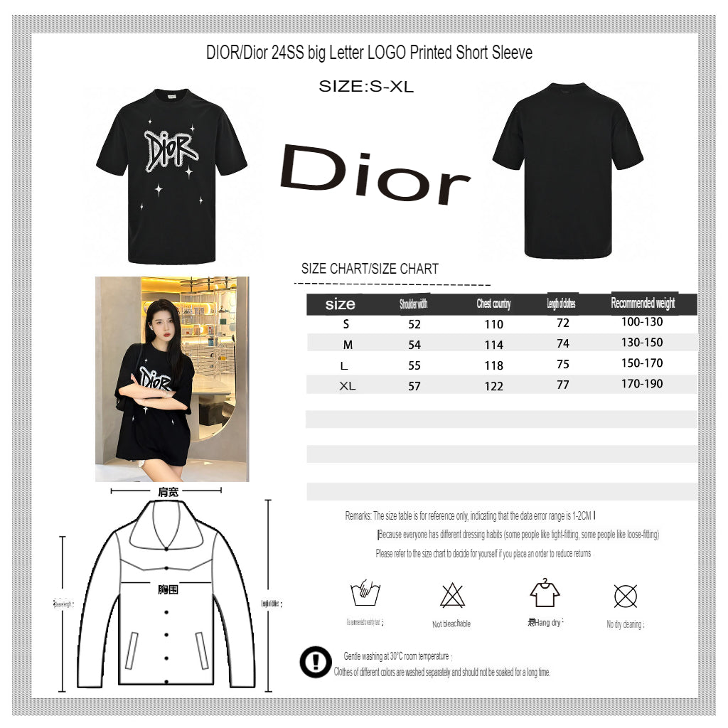 DIOR STAR GRAPHIC T-SHIRT BLACK - Phantom Kicks