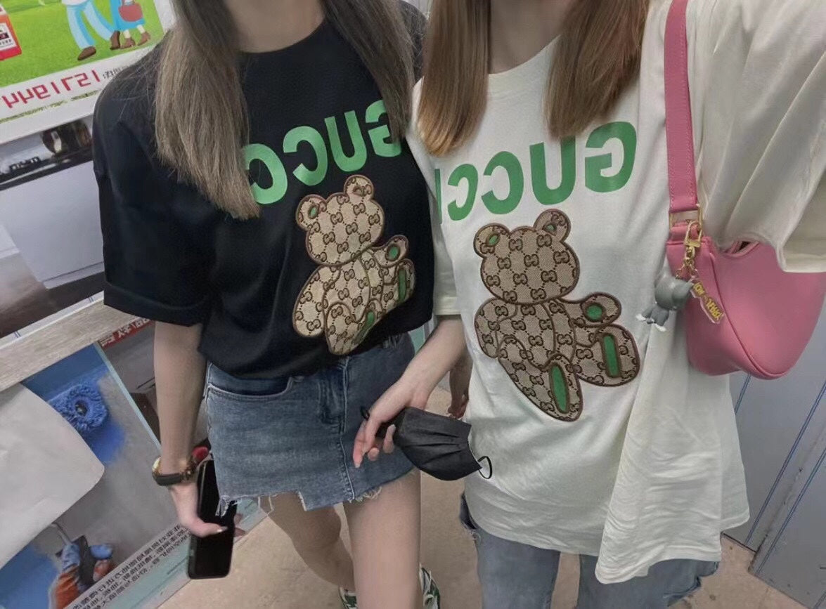Gucci Teddy Bear Print T-Shirt - Cream - Phantom Kicks