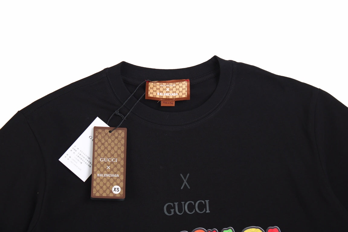 GUCCI x BALENCIAGA DRIP LOGO T-SHIRT BLACK - Phantom Kicks