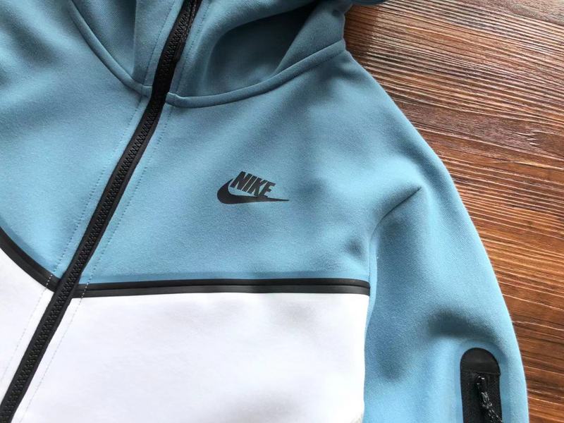 NIKE TECH FLEECE HOODIE x BABY BLUE/GREY/WHITE - Phantom Kicks
