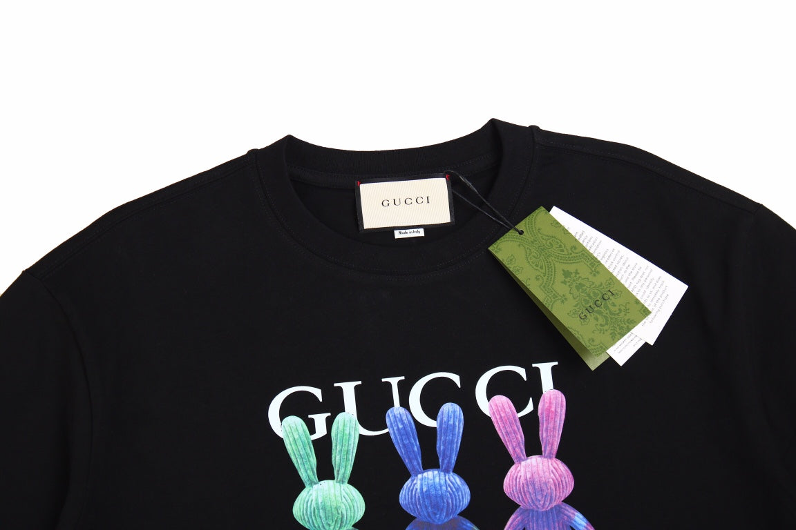 Gucci Bunny Trio T-Shirt (Black) - Phantom Kicks