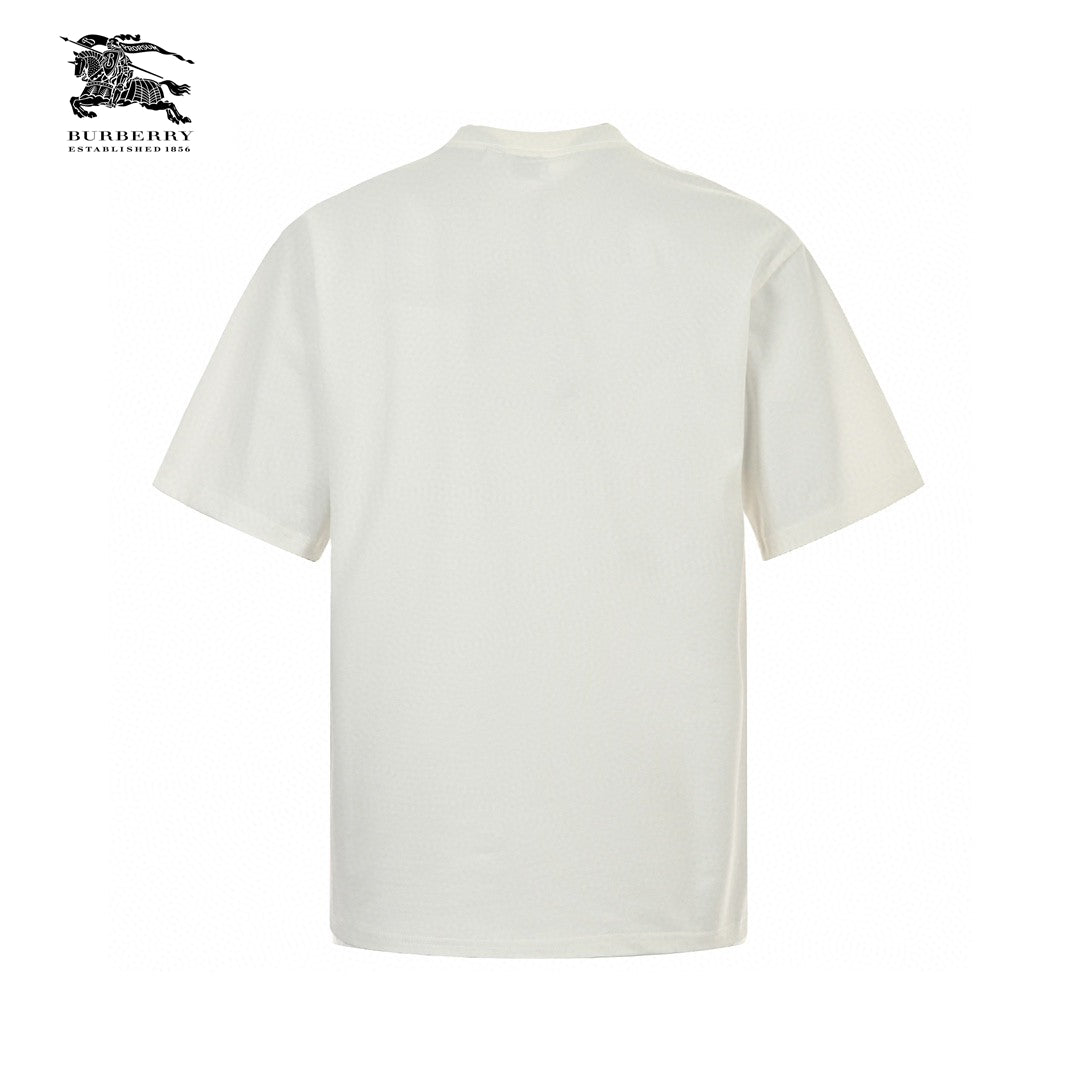 Burberry T-Shirt - White with Graphic Design - Phantom Kicks