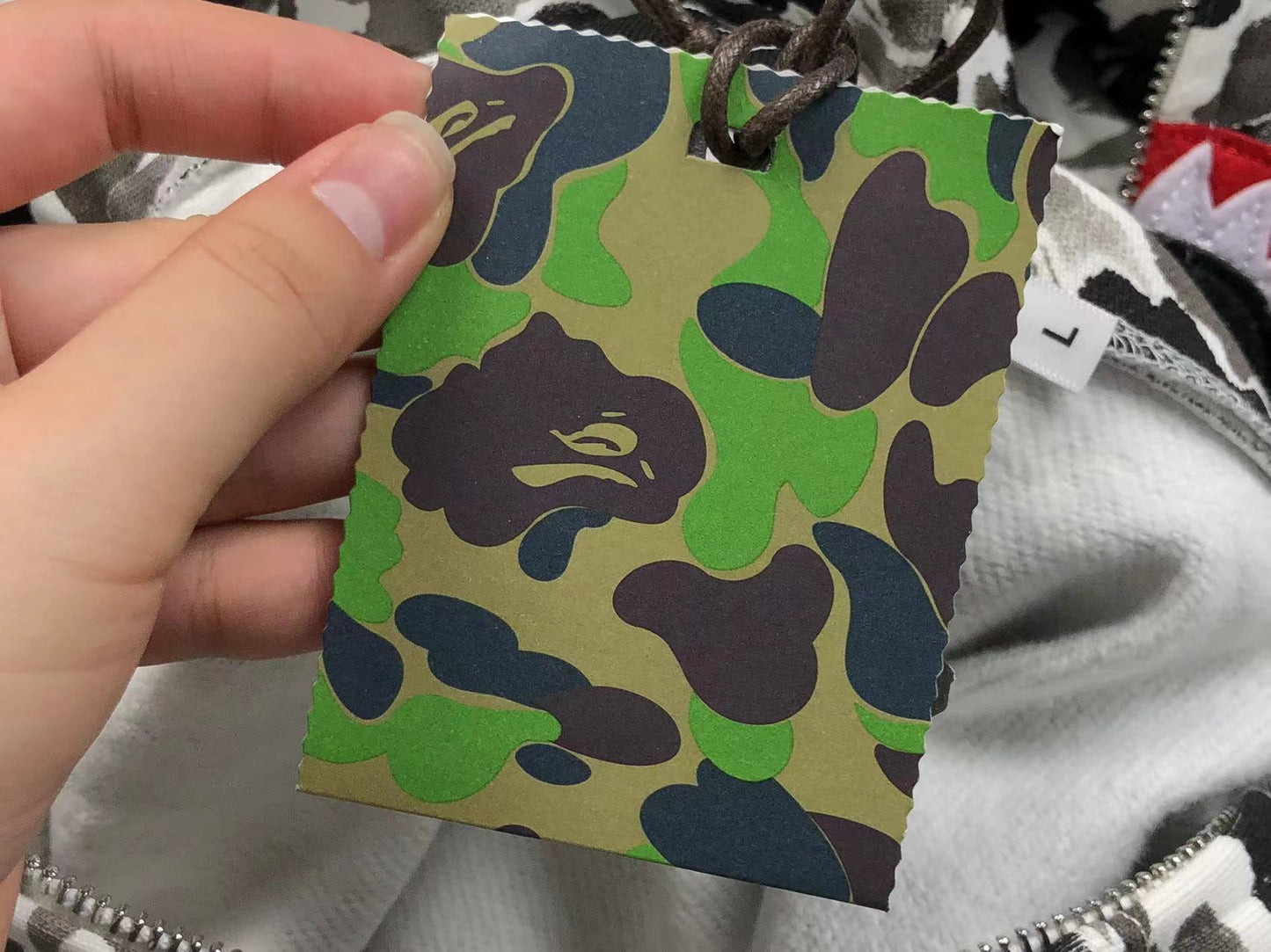 BAPE ABC CAMO SHARK FULL ZIP HOODIE GREY - Phantom Kicks