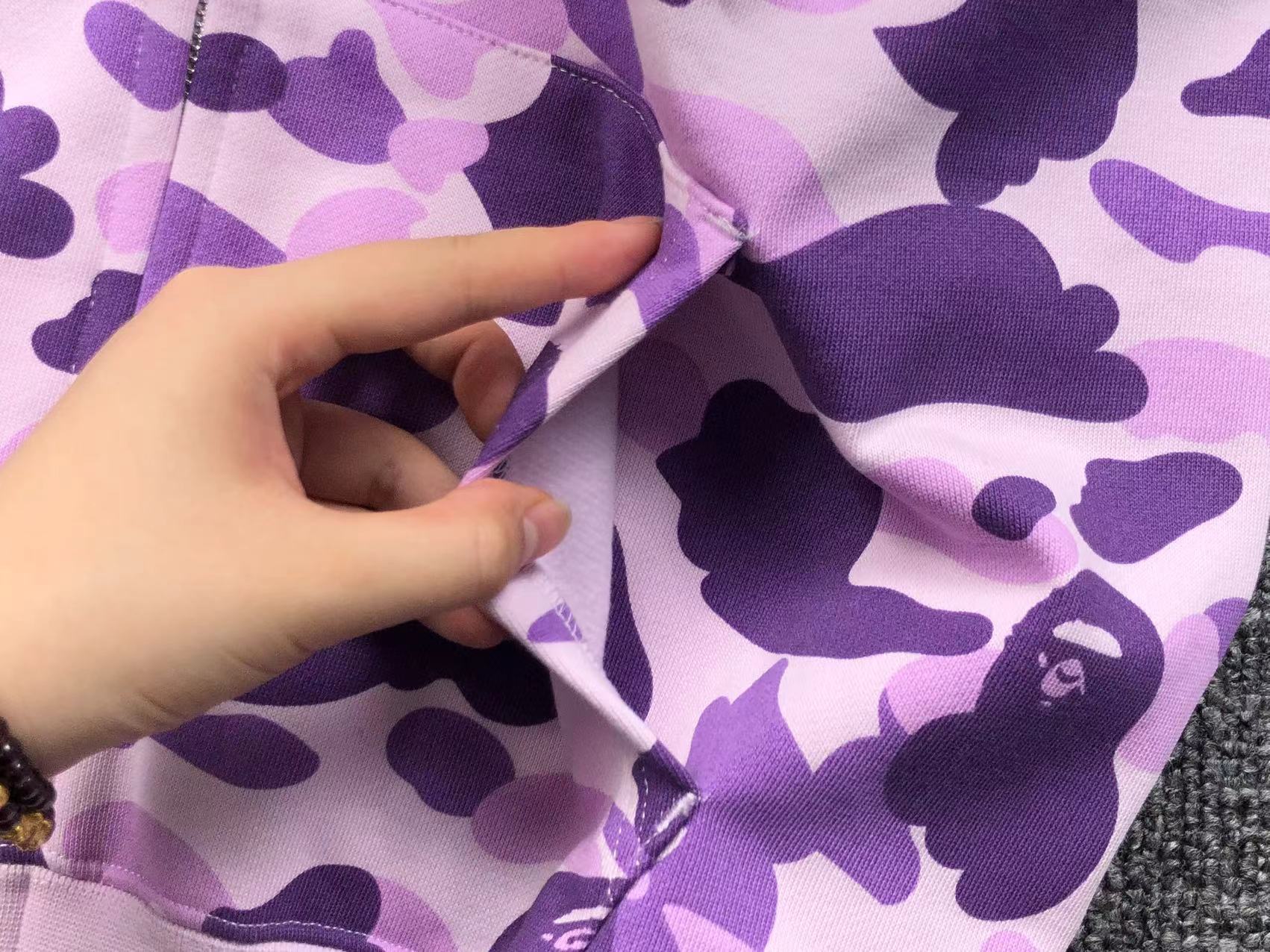 BAPE COLOR CAMO FULL ZIP HOODIE PURPLE - Phantom Kicks
