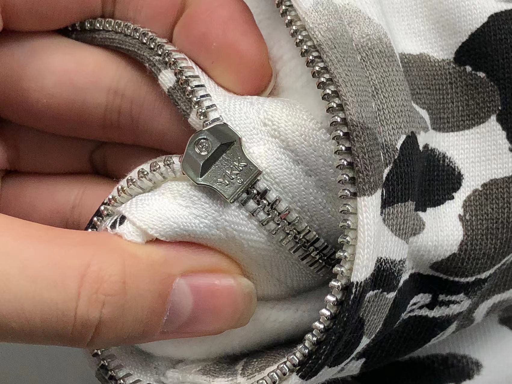 BAPE ABC CAMO SHARK FULL ZIP HOODIE GREY - Phantom Kicks