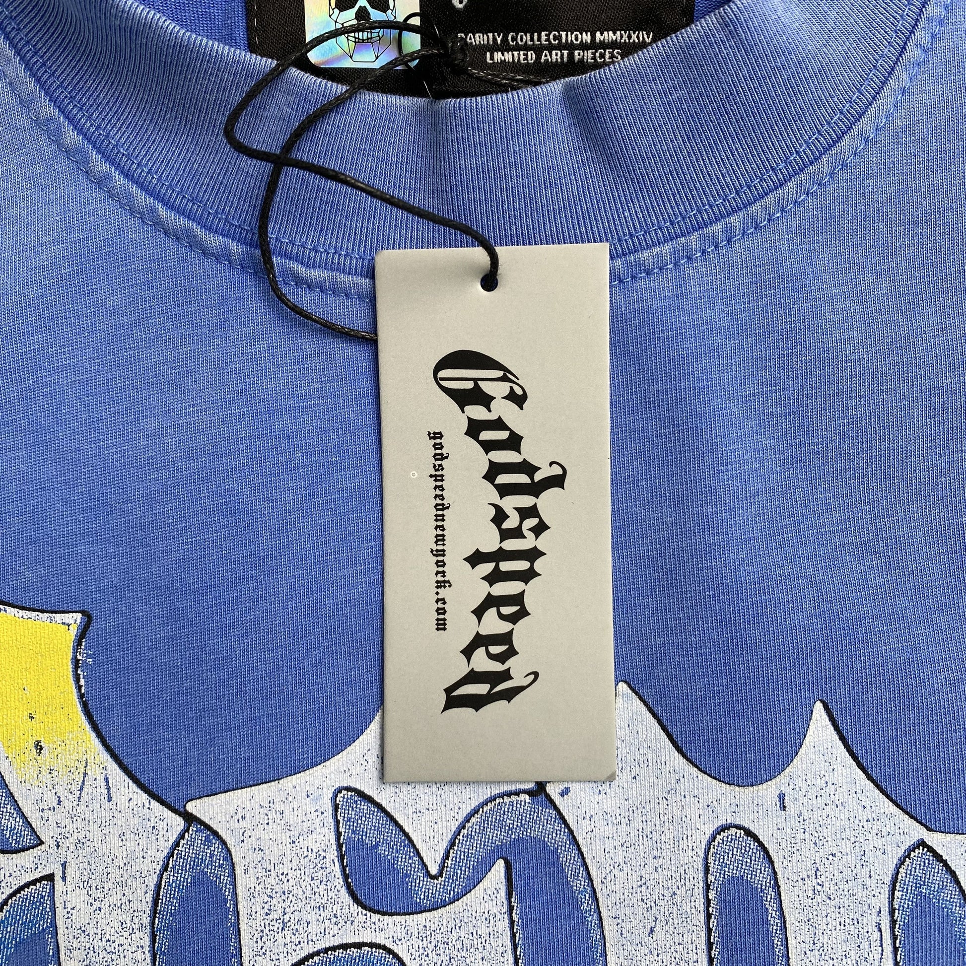 GODSPEED ARTIFICIAL LOVE T-SHIRT WASHED BLUE - Phantom Kicks