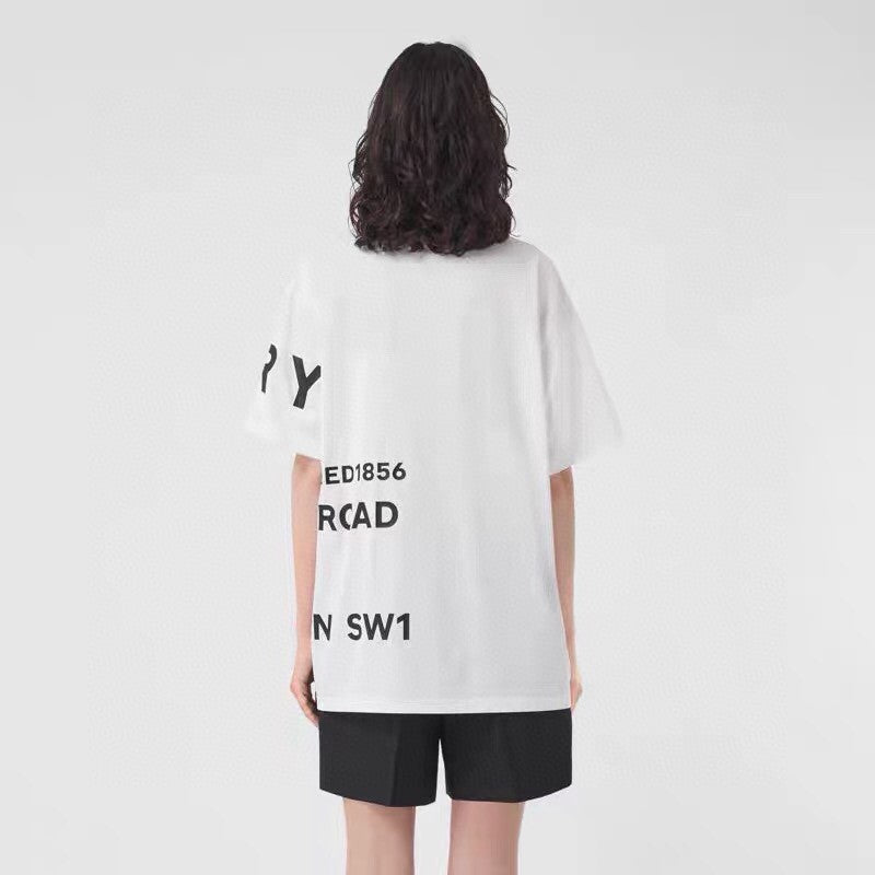 Burberry White T-Shirt with Graphic Text - Phantom Kicks