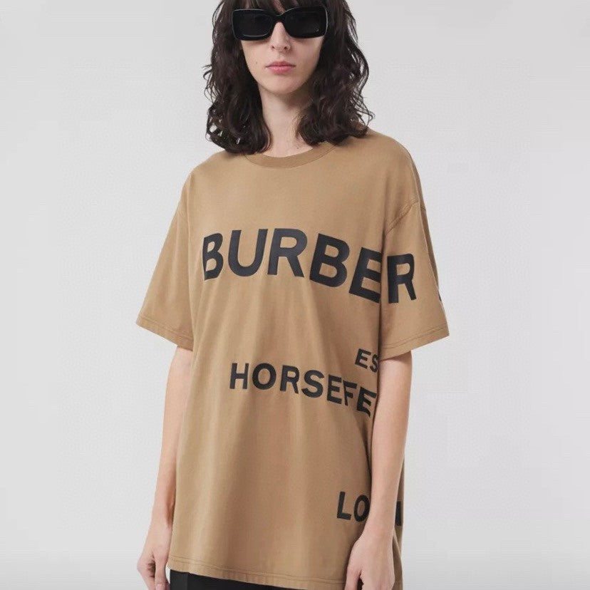 Burberry Beige T-Shirt with Graphic Text - Phantom Kicks