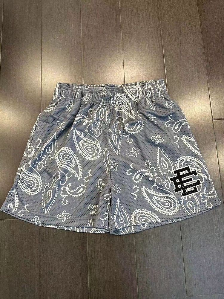 EE Shorts Cashew flowers Grey - Phantom Kicks