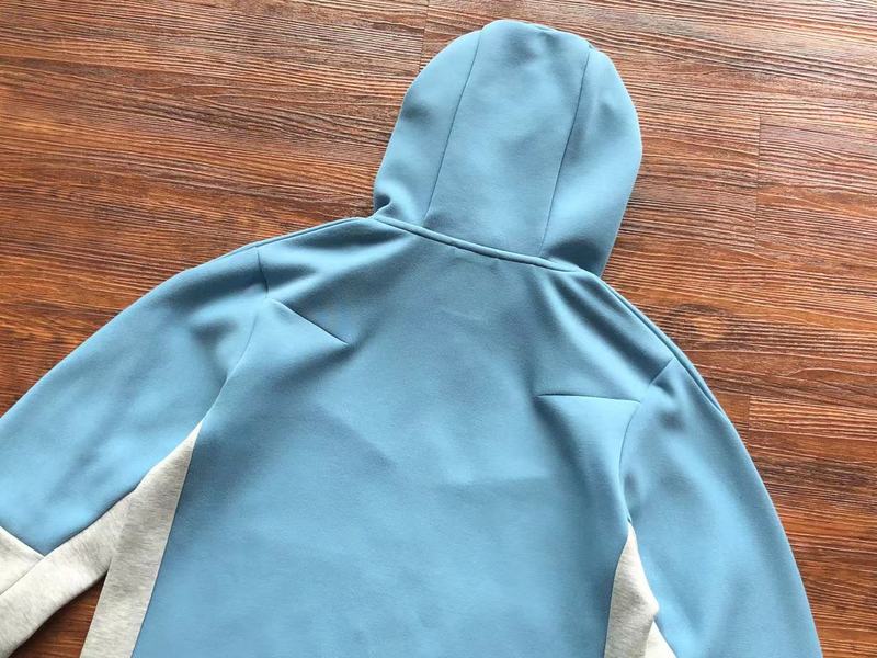NIKE TECH FLEECE HOODIE x BABY BLUE/GREY/WHITE - Phantom Kicks