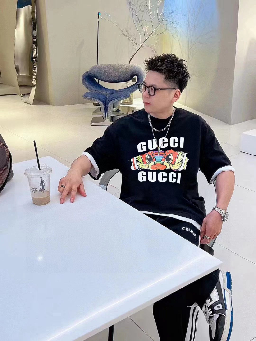 Gucci Graphic T-Shirt (Black) - Phantom Kicks