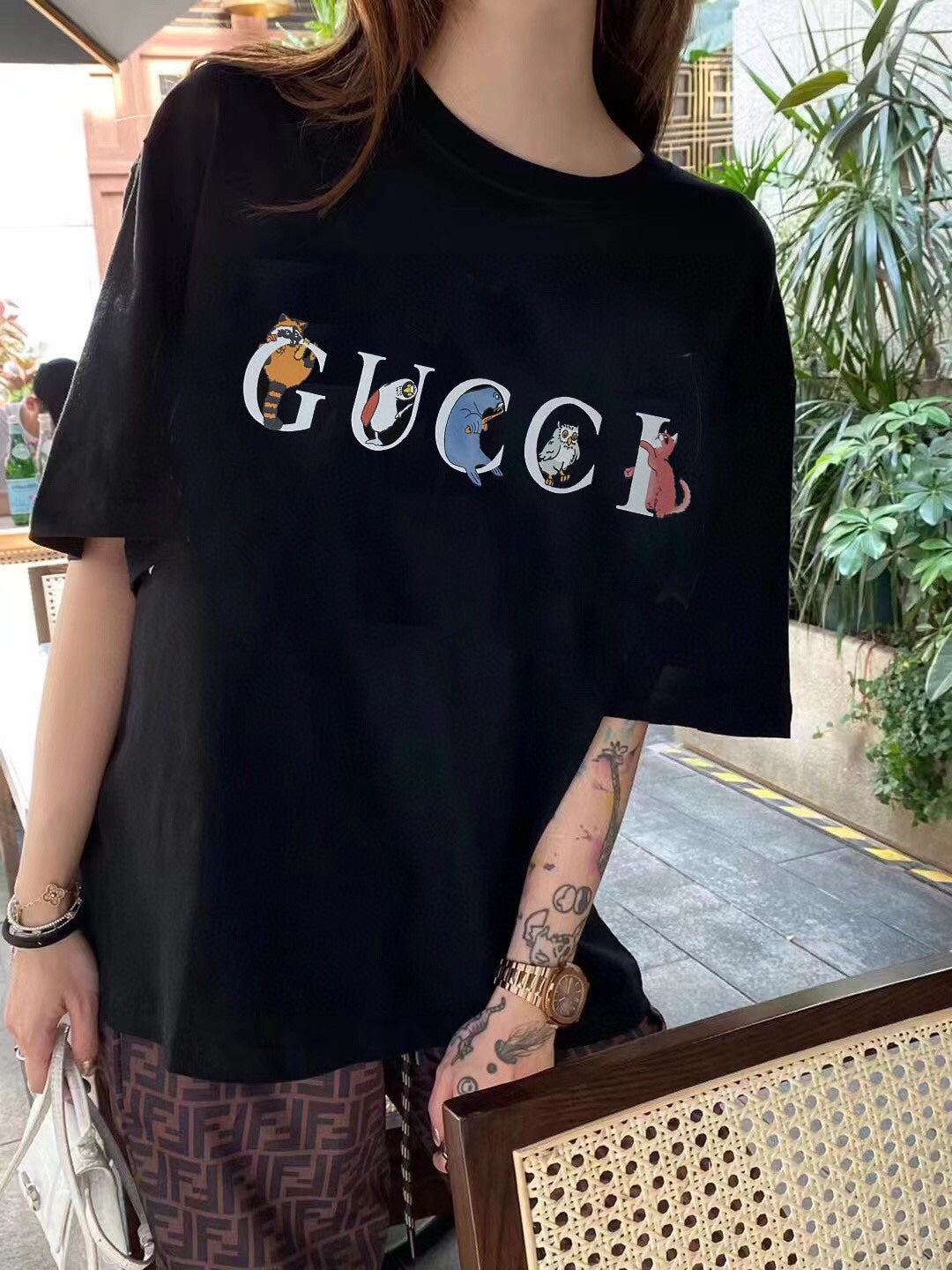 Gucci Mushroom Cluster T-Shirt (Black) - Phantom Kicks