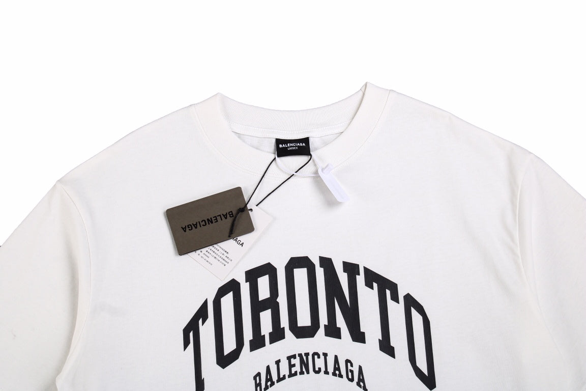 BALENCIAGA TORONTO LOGO T-SHIRT WHITE - Phantom Kicks