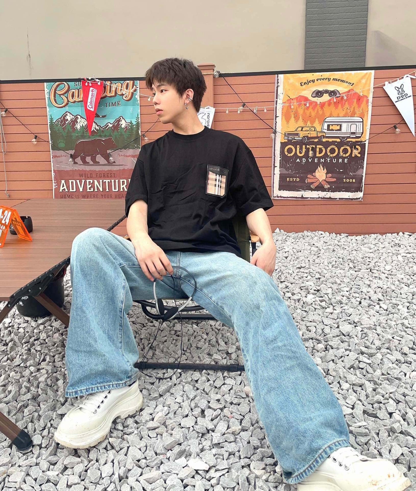 Burberry T-shirt with Check Pocket - Phantom Kicks